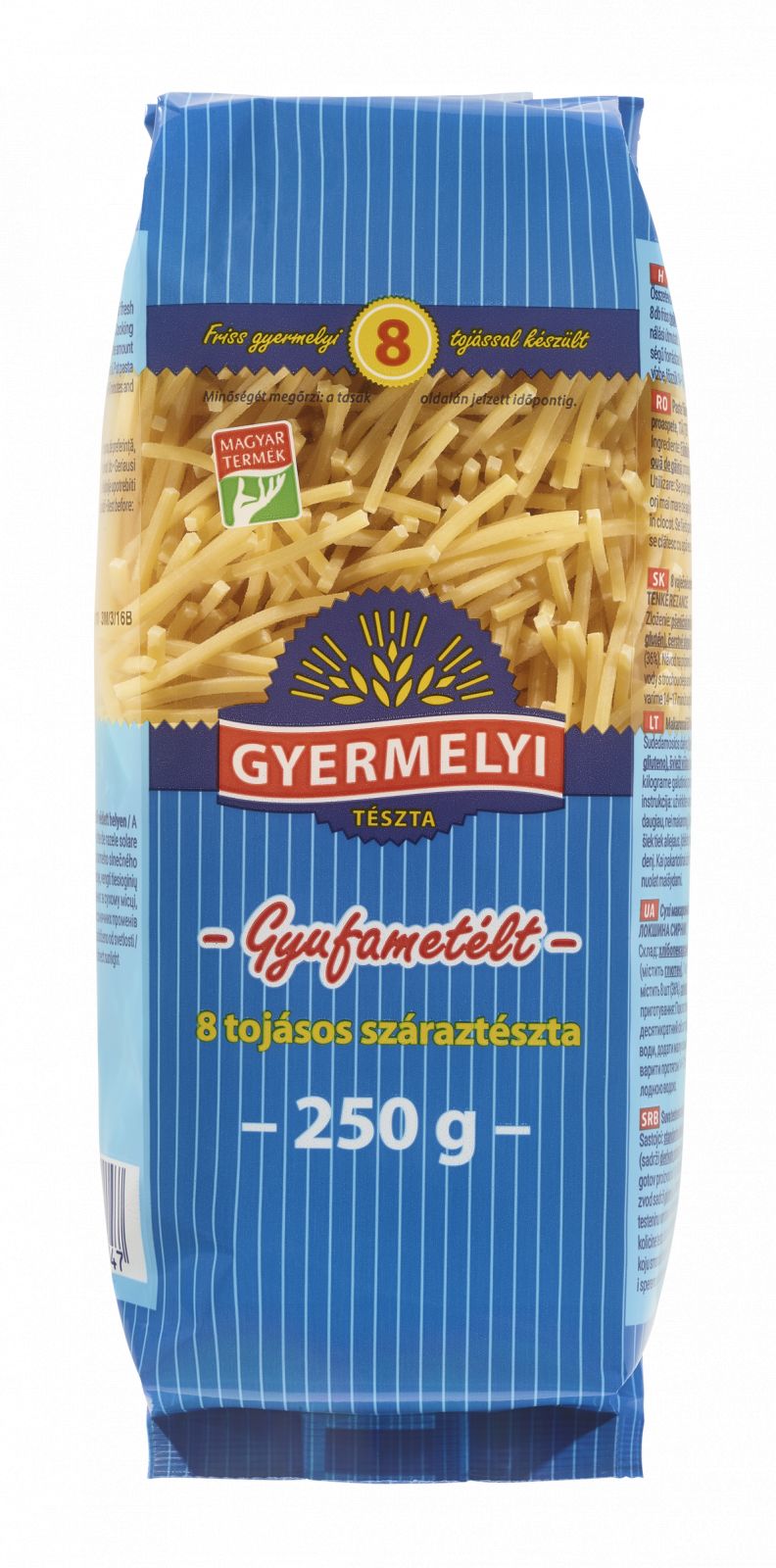 Gyufametélt tészta